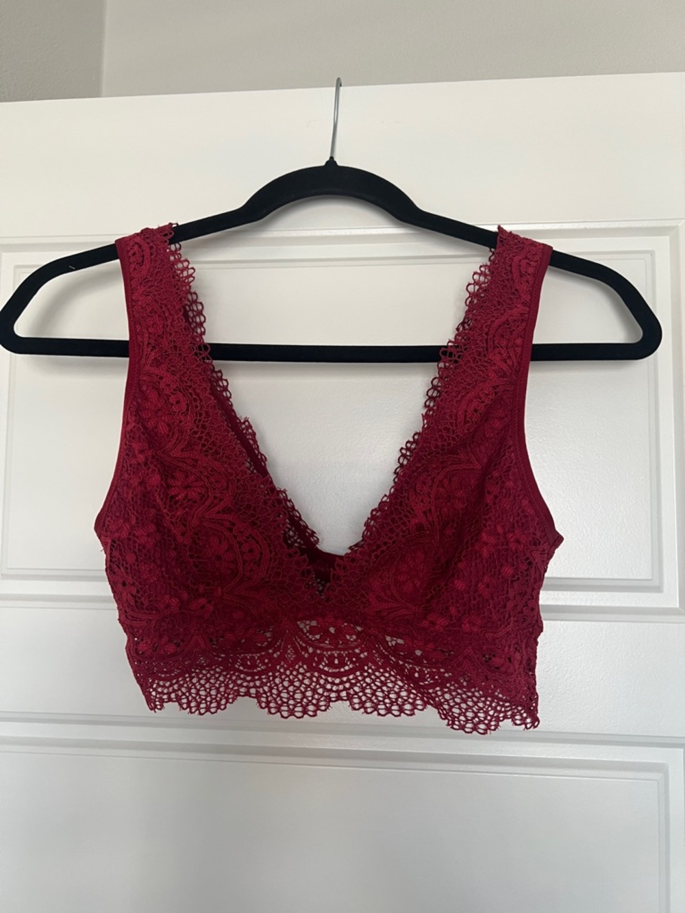Victoria's Secret Deep Red Lace Bralette